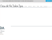 Tablet Screenshot of leaudeviesalon.com